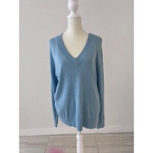 Treasure & Bond Nordstrom Ribbed V Neck Sweater Side Vents Relaxead Cozys